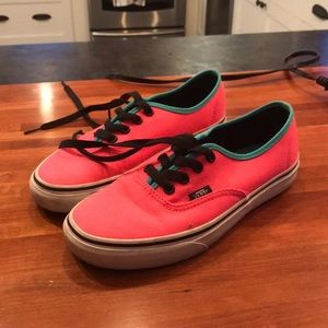 Neon pink vans eras